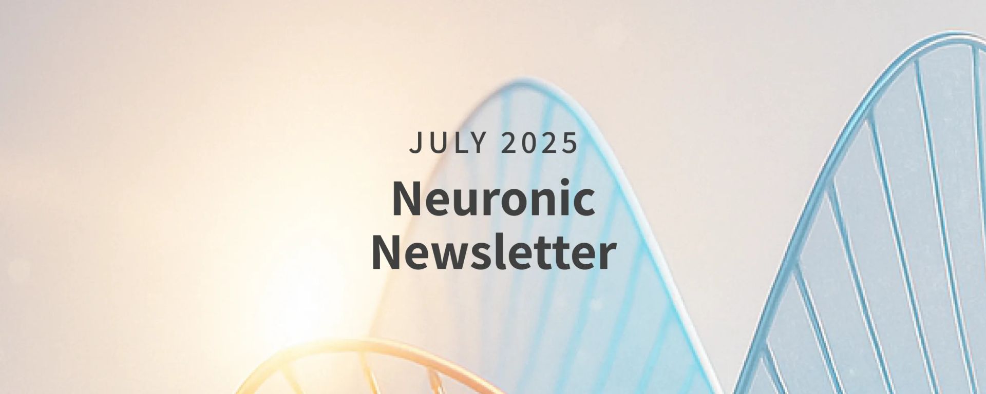 Neuronic Helmet visible behind text reading "July 2025 Neuronic Newsletter