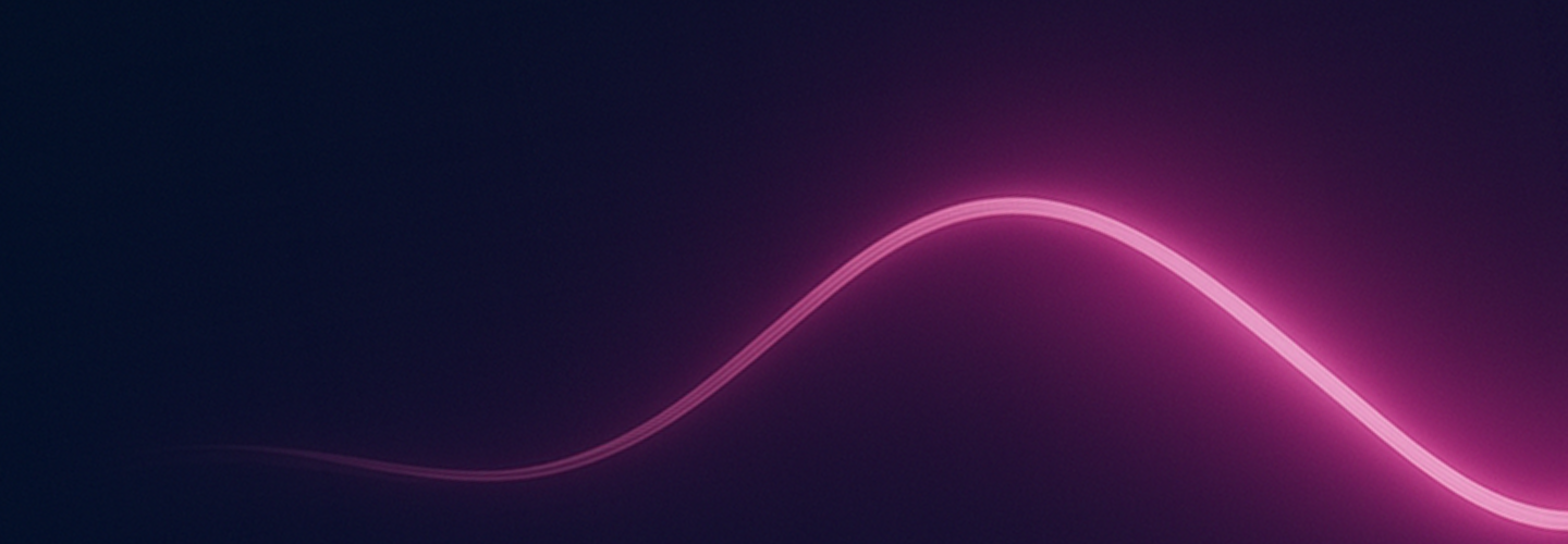 Abstract red light waves flowing across dark background