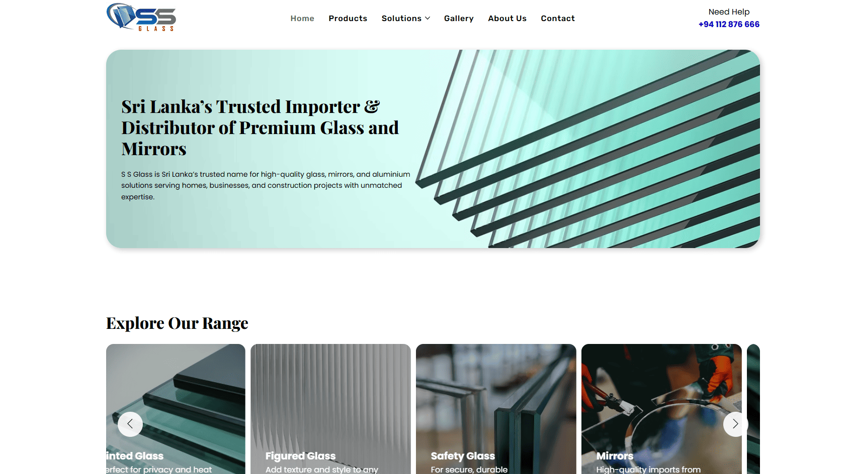 S S DeSilva – Glass Distributor Web Presence