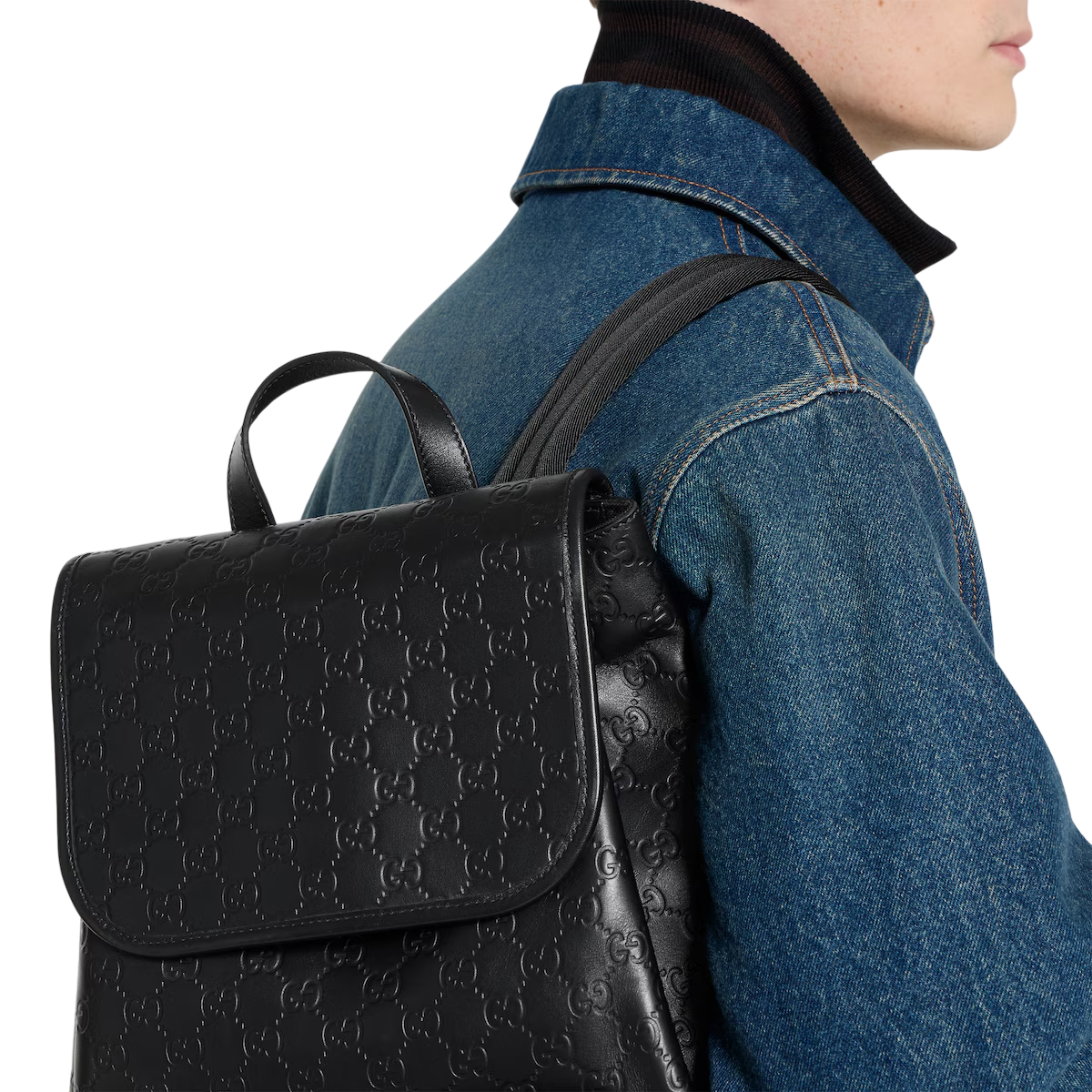 Sac Céleste en cuir grainé - Vue 4