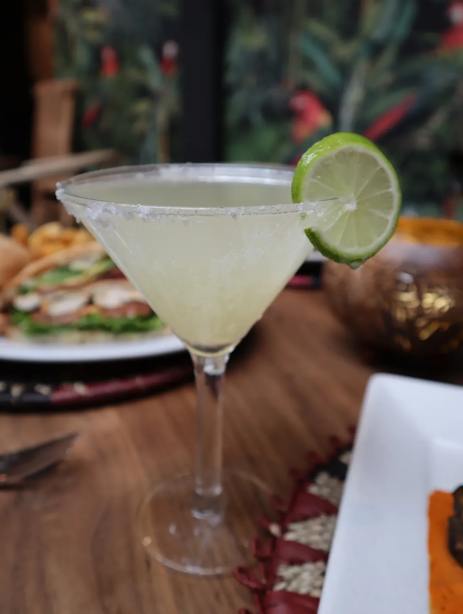 A trio of margaritas on the ledge at Mozambique