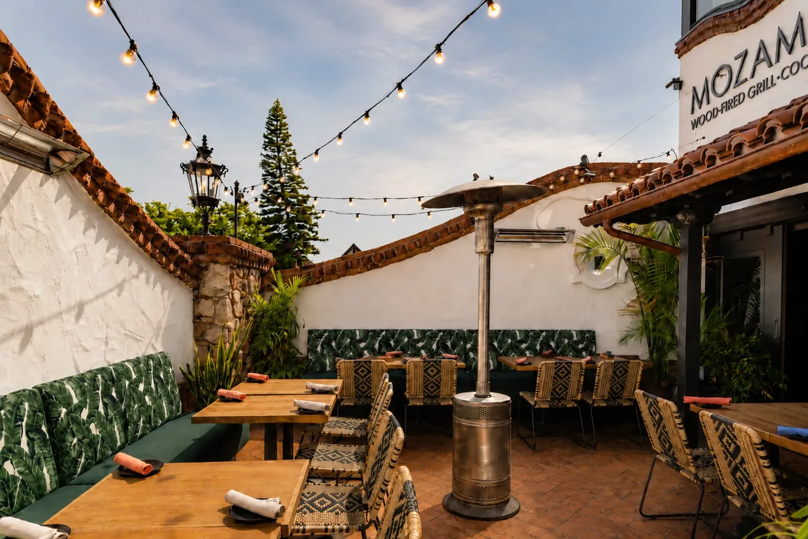 Palm Patio event space at Mozambique Restaurant