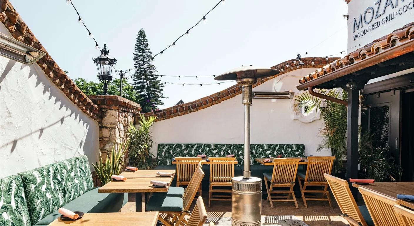 Palm Patio at Mozambique — relaxed happy-hour setting