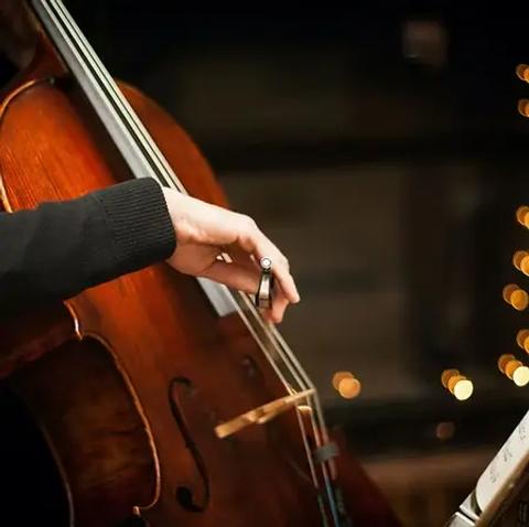 A musician plays the cello