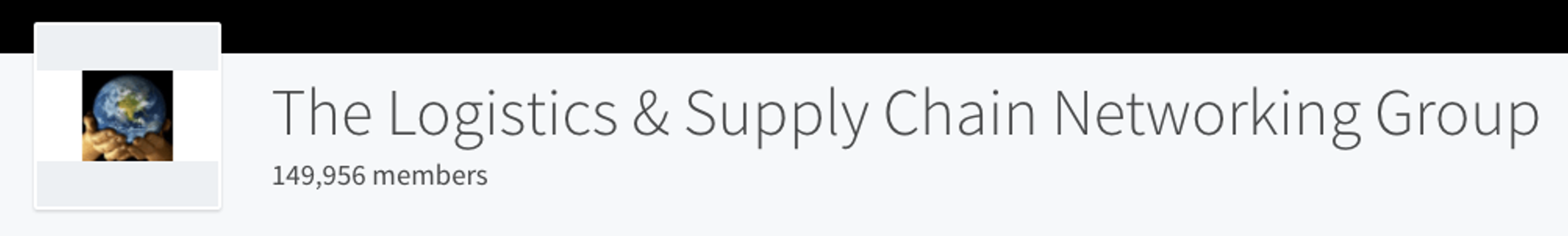 LinkedIn group header for The Logistics & Supply Chain Networking Group, 149,956 members