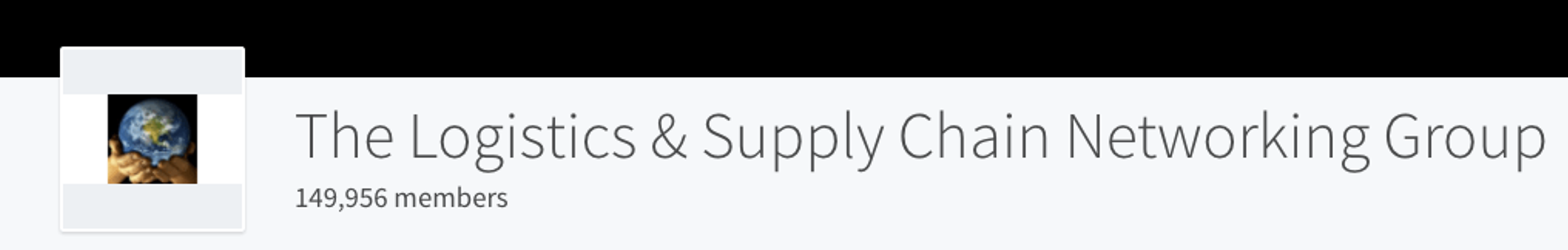 LinkedIn group header for The Logistics & Supply Chain Networking Group, 149,956 members