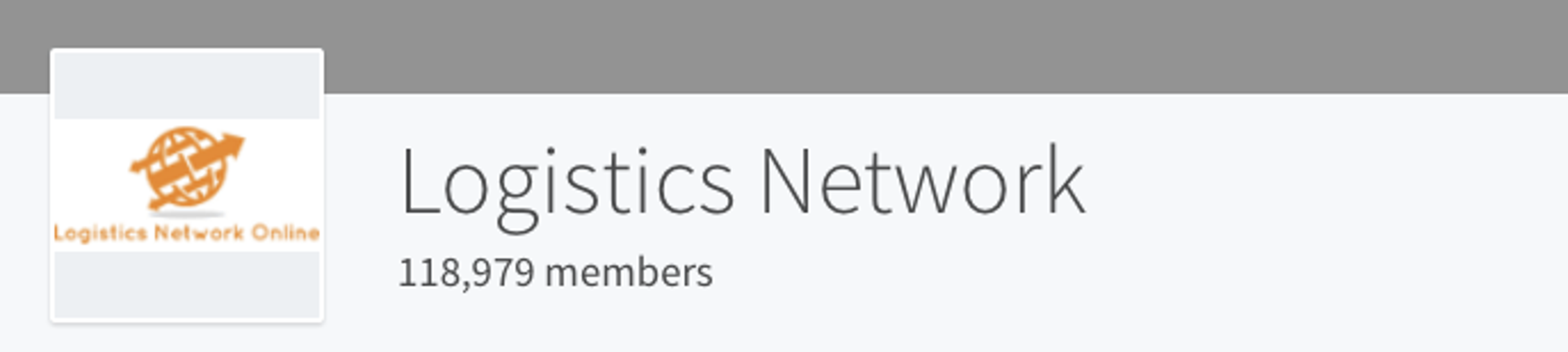 LinkedIn group card: Logistics Network, 118,979 members