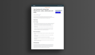 Gartner Top Practices for Using Data Warehouses, Lakes, Lakehouses and Data Hubs