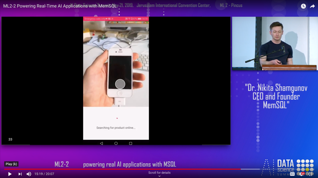 Using SingleStore to recognize anything with ML and AI.