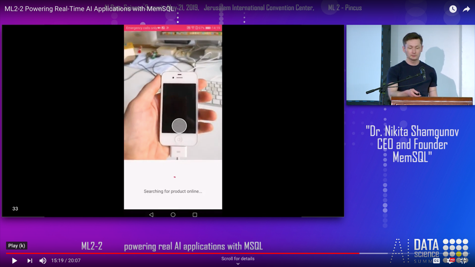 Using SingleStore to recognize anything with ML and AI.