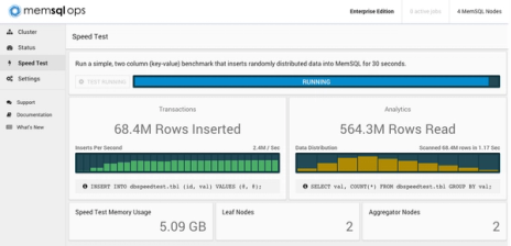 New SingleStore Ops Comes with Database Speed Test