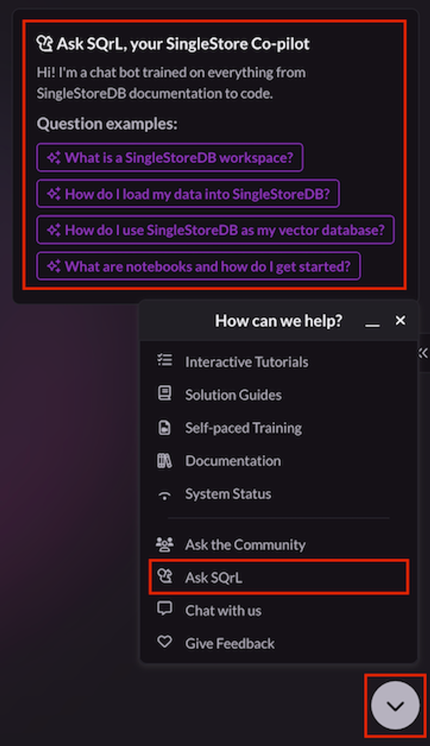 Access SQrL in the Cloud Portal.