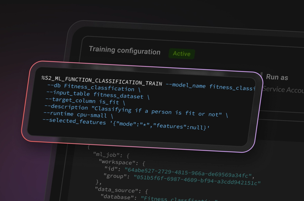 In-database execution