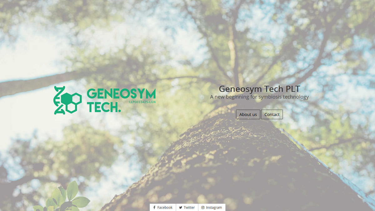 Snapshot of Geneosym.com website