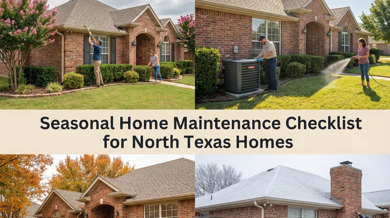 Homeowner performing seasonal maintenance inspection on electrical panel and HVAC system in Dallas-Fort Worth luxury home