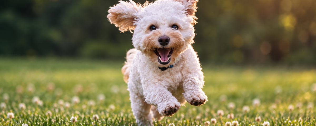 Dog circling before settling down on its bed