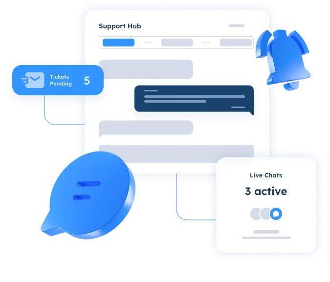 Centralized support and communication platform enabling fast responses through handling customer tickets, live chats, and instant notifications in one interface