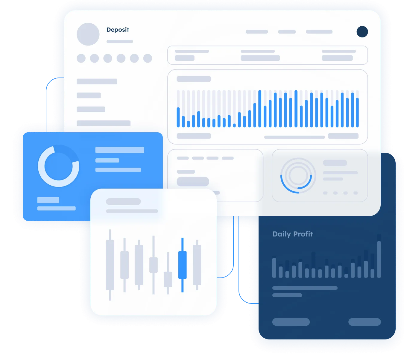 All-in-one forex CRM platform enabling brokers to manage accounts, process funds, and track performance