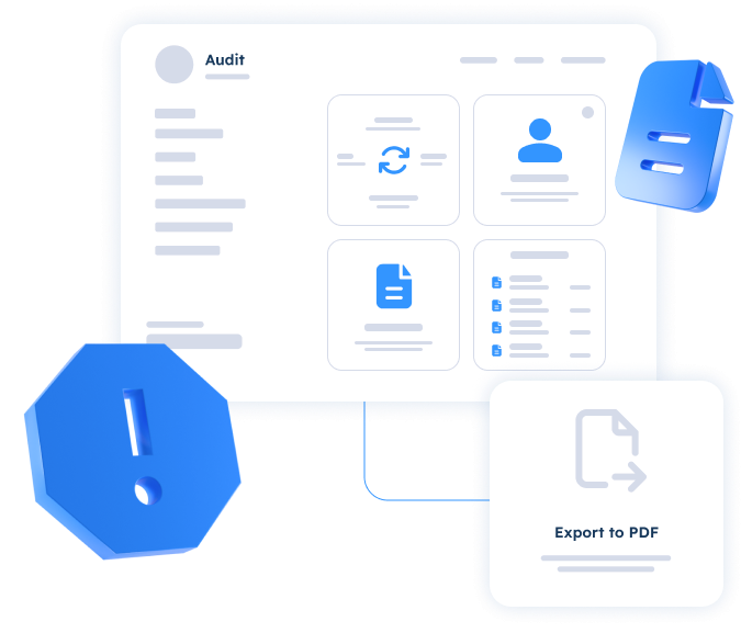 Platform providing audit trails, compliance reporting, and secure document export for regulatory oversight