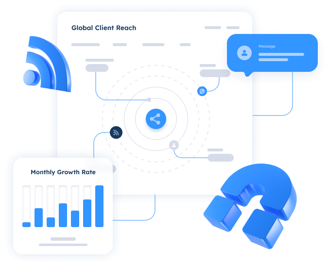 CRM marketing interface showing audience segmentation, multi channel campaigns, attribution reporting, and lead capture