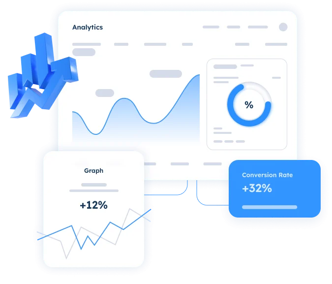 System providing performance insights with KPI dashboards, referral tracking, and conversion analytics