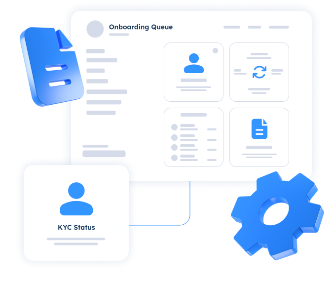 CRM system managing trader onboarding with KYC verification, approval workflows, and account setup