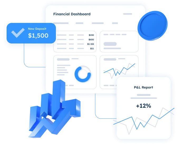 Finance and transaction CRM dashboard