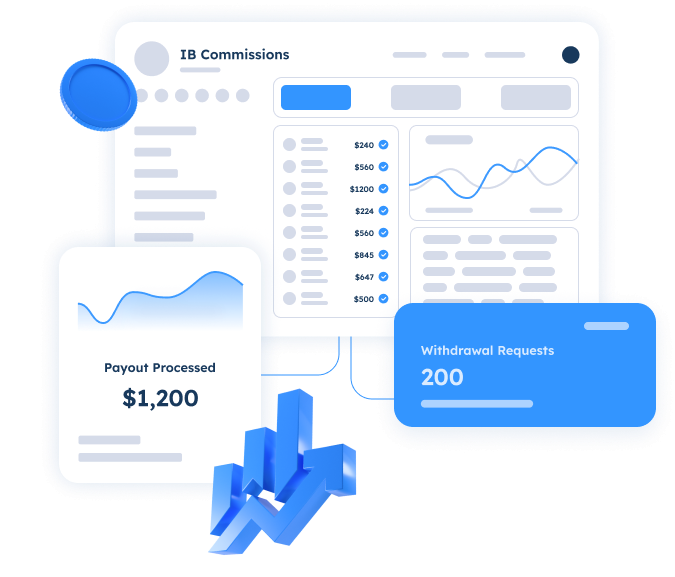 Platform managing affiliate commissions with payout processing, approval workflows, and withdrawal tracking
