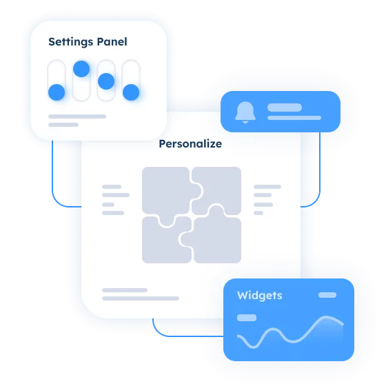 Platform allowing users to personalize dashboards, configure widgets, and manage notification settings