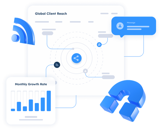 CRM marketing interface showing audience segmentation, multi channel campaigns, attribution reporting, and lead capture