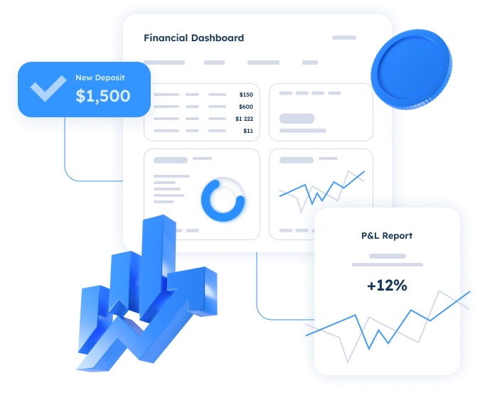 Finance and transaction CRM dashboard
