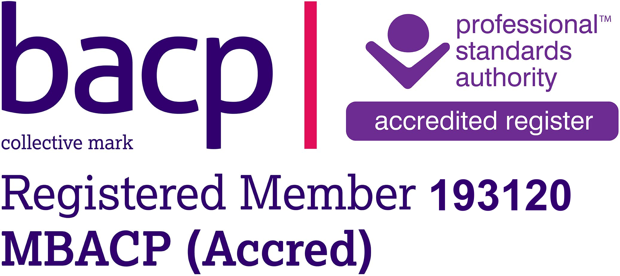 Accredited member of the British Association for Counselling and Psychotherapy