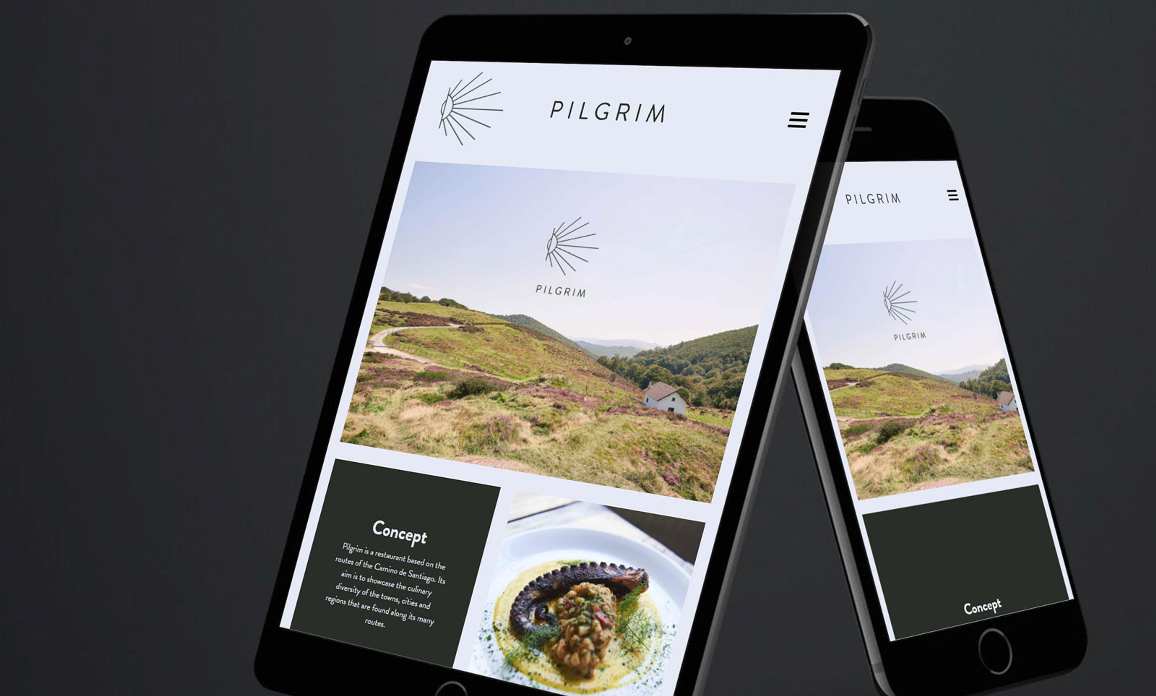 Restaurant Website design for Pilgrim