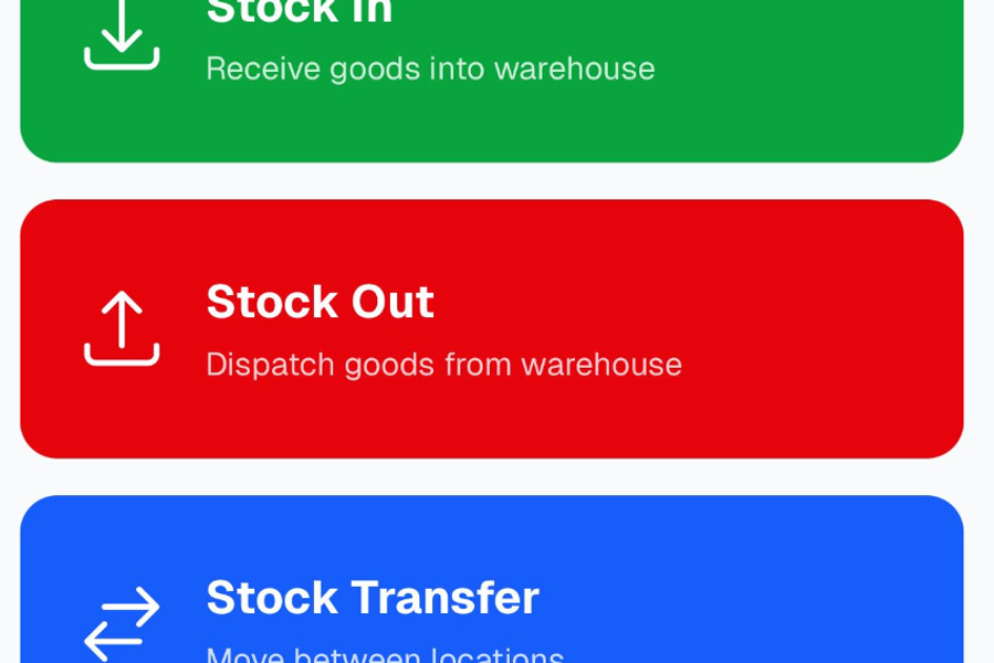 Warehouse stock-take scanner app