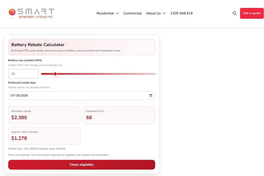 Rebate calculator for dynamic enquiries
