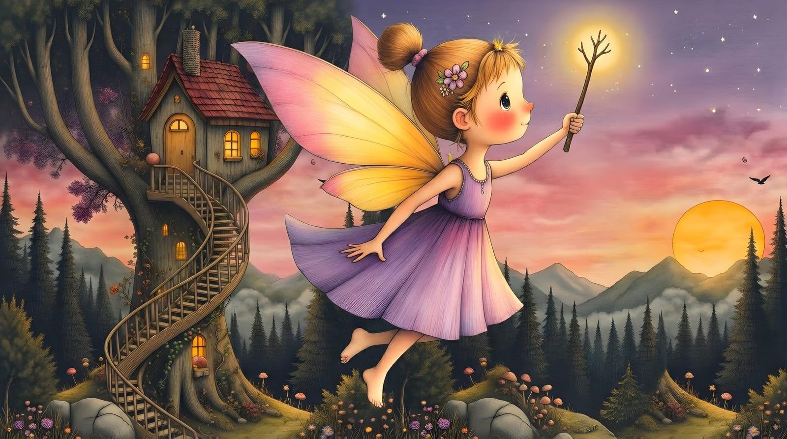 Padre e hijo leyendo juntos El Hada de las Estrellas como parte de su ritual nocturno