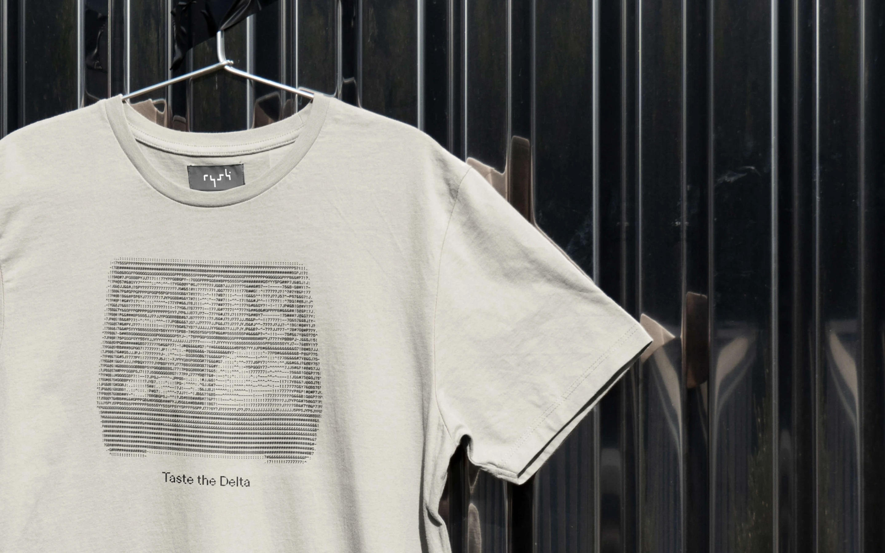 Rysk branded t-shirt in off-white
