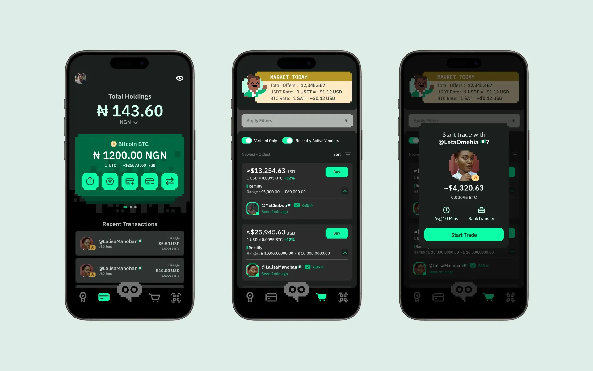 Noones mobile app Bitcoin wallet