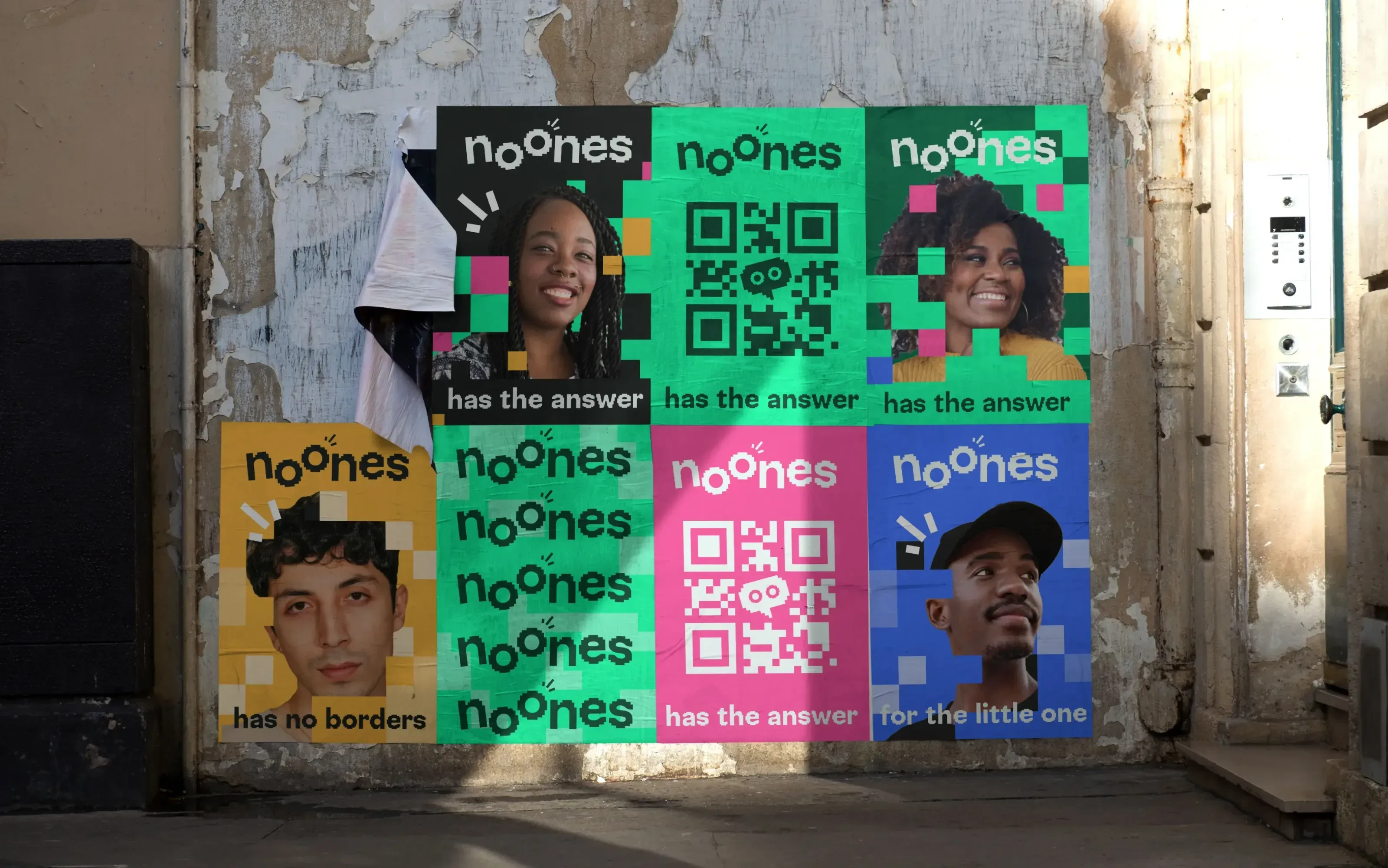 Noones brand applied across print and digital