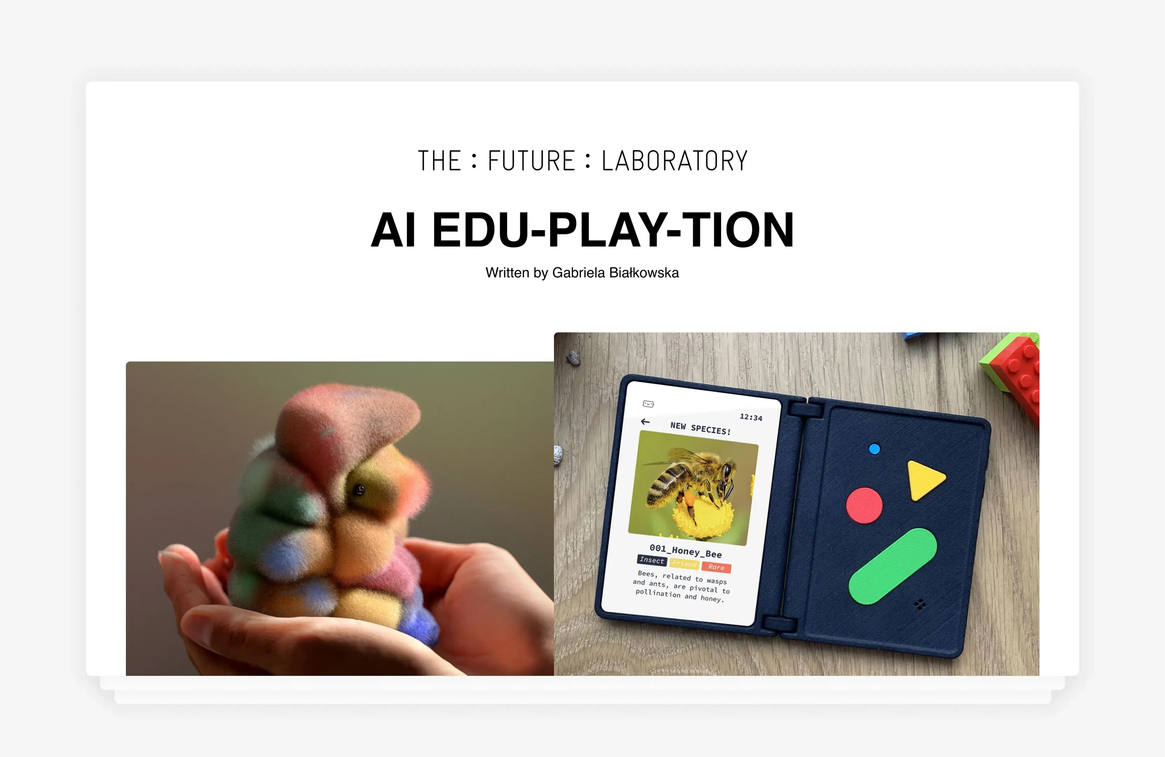 AI Edu-play-tion: Future Laboratory x FINH