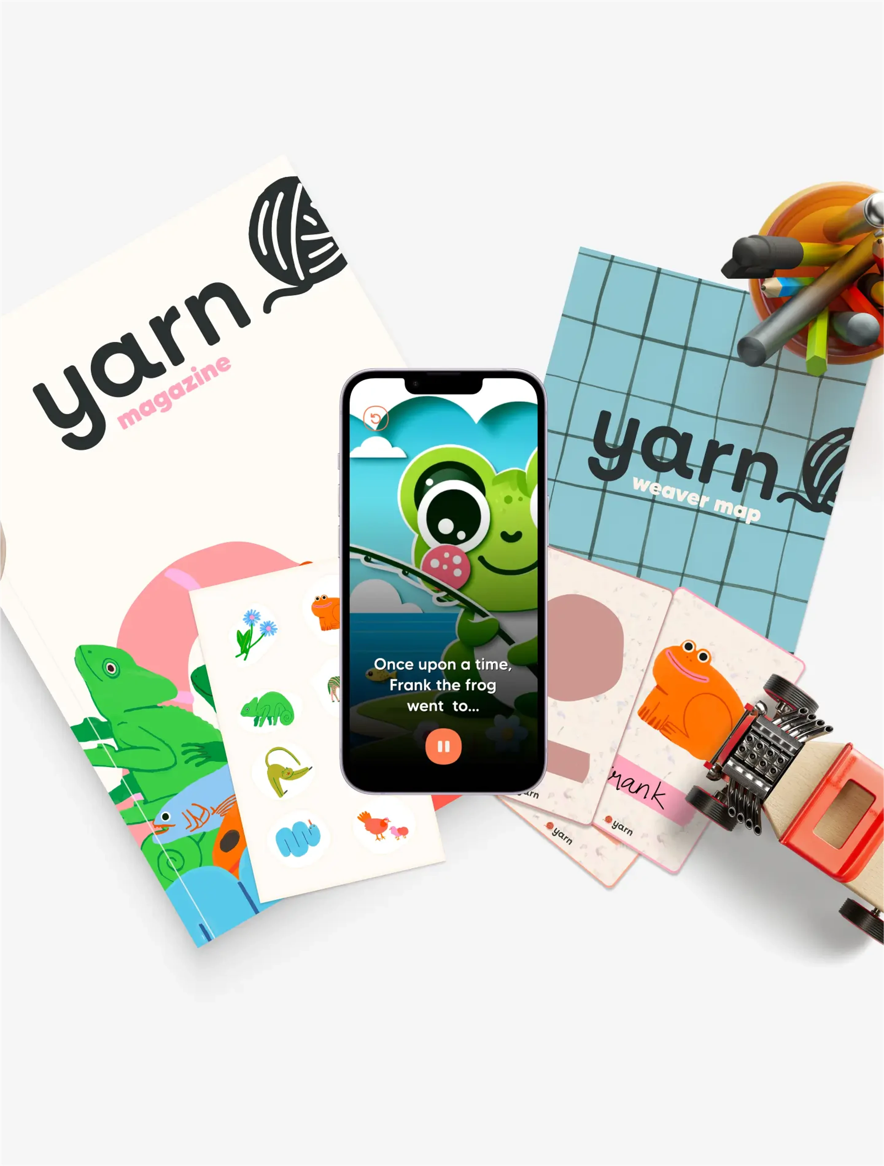 Yarn family app and Tangible AI kit