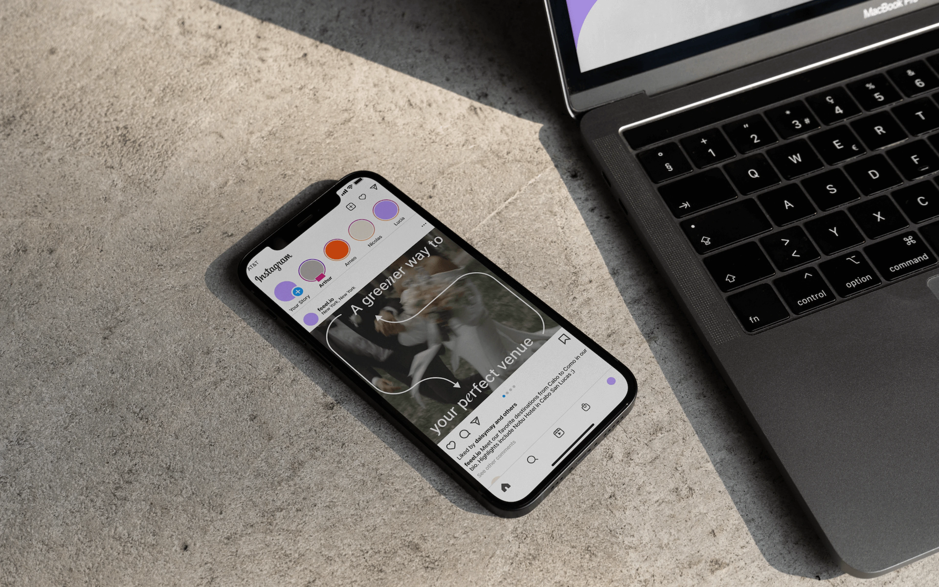 The feeel site on a laptop and phone