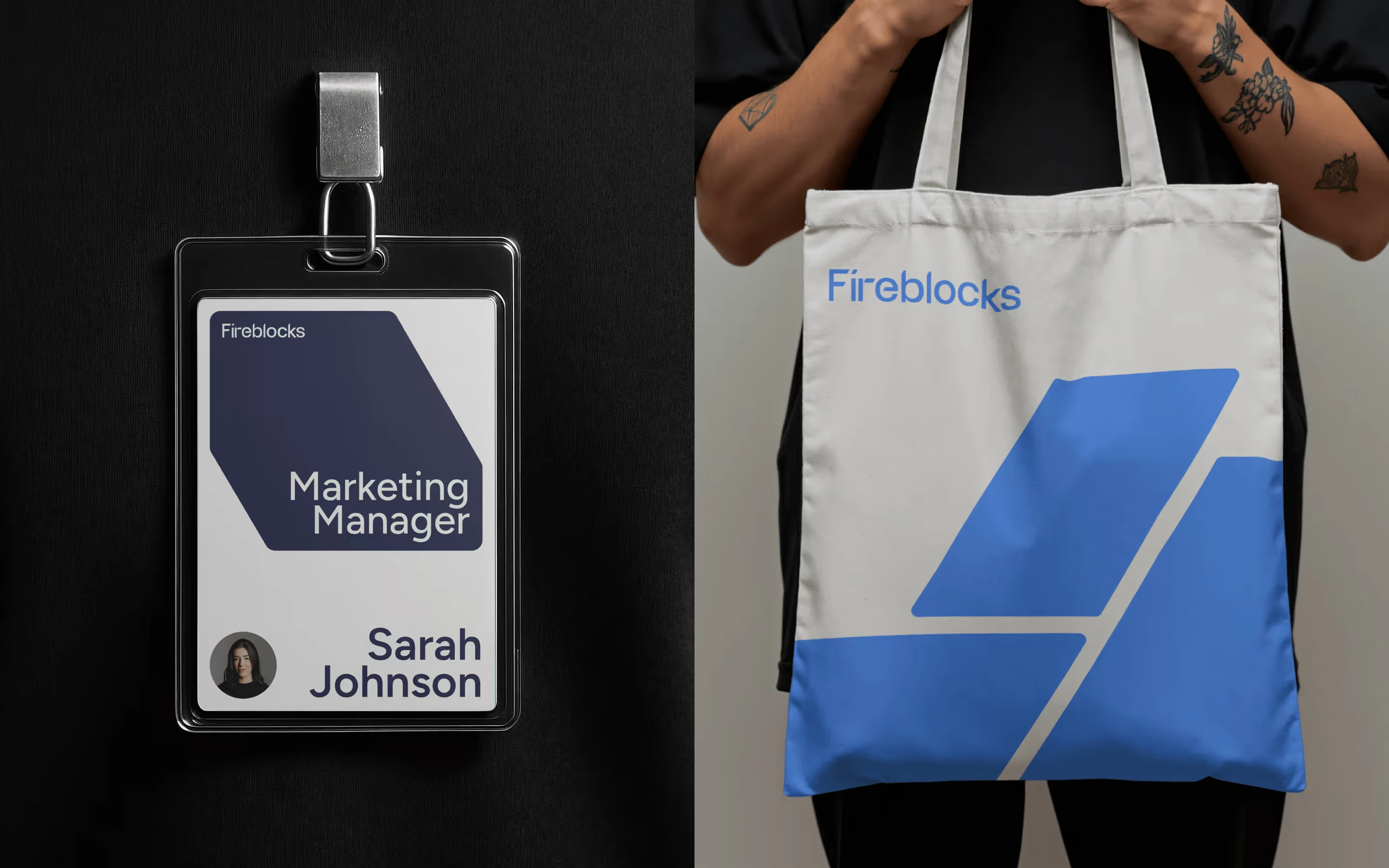 Fireblocks event pass and branded tote bag