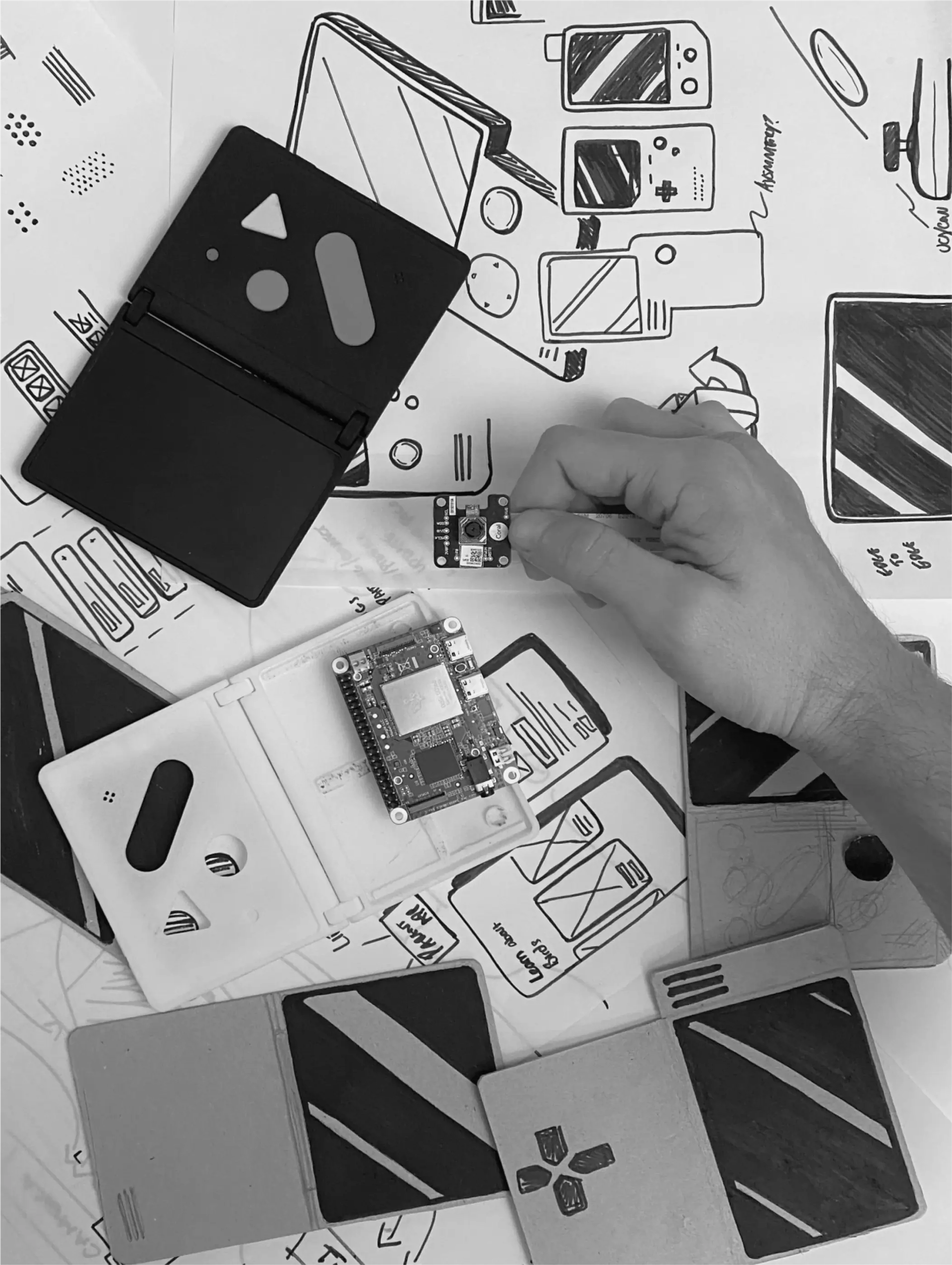 Assembling the Ash AI Pokedex prototype: 3D-printed shell and Coral board