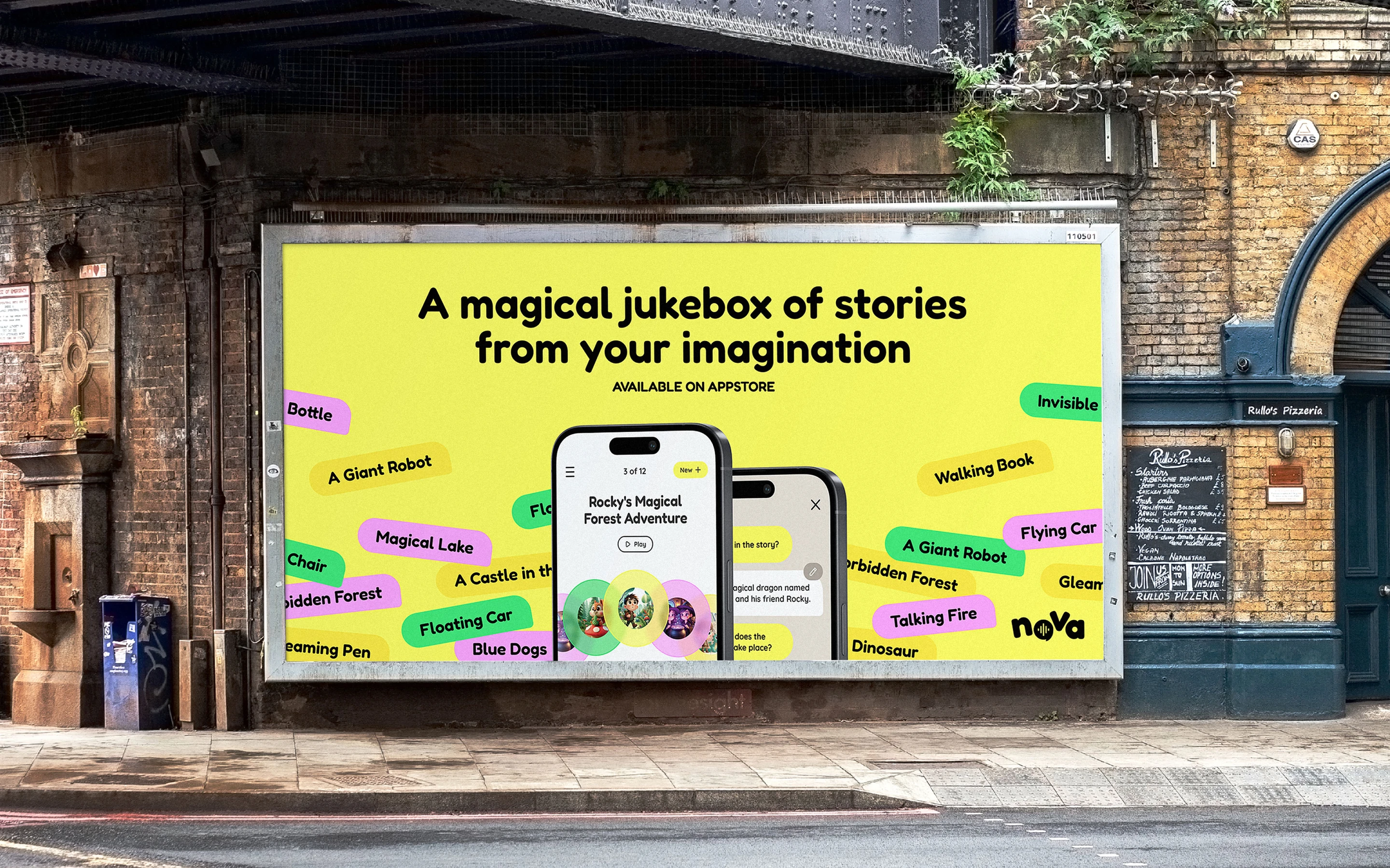Nova billboard: a magical jukebox of stories from your imagination