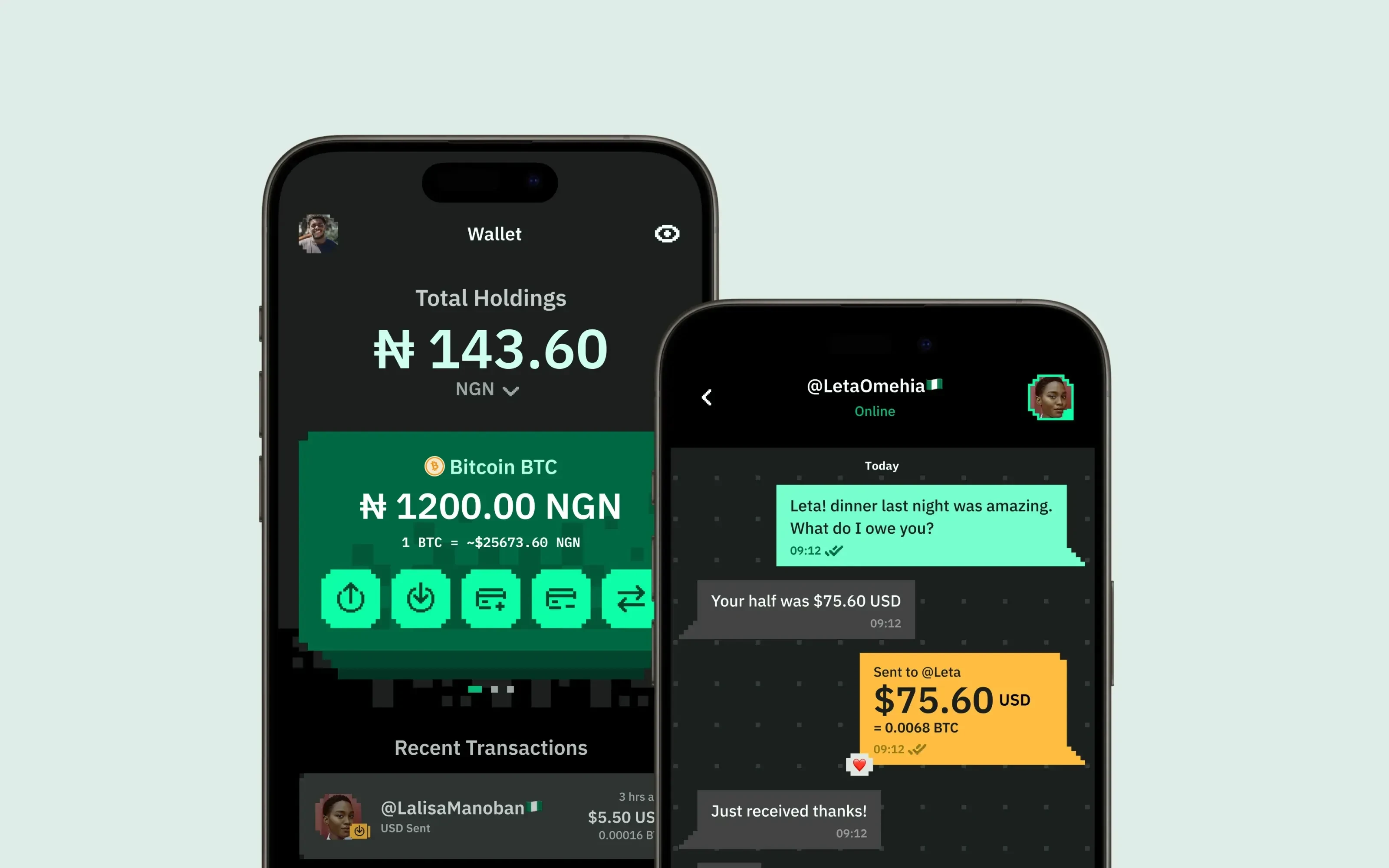 Noones mobile app screens