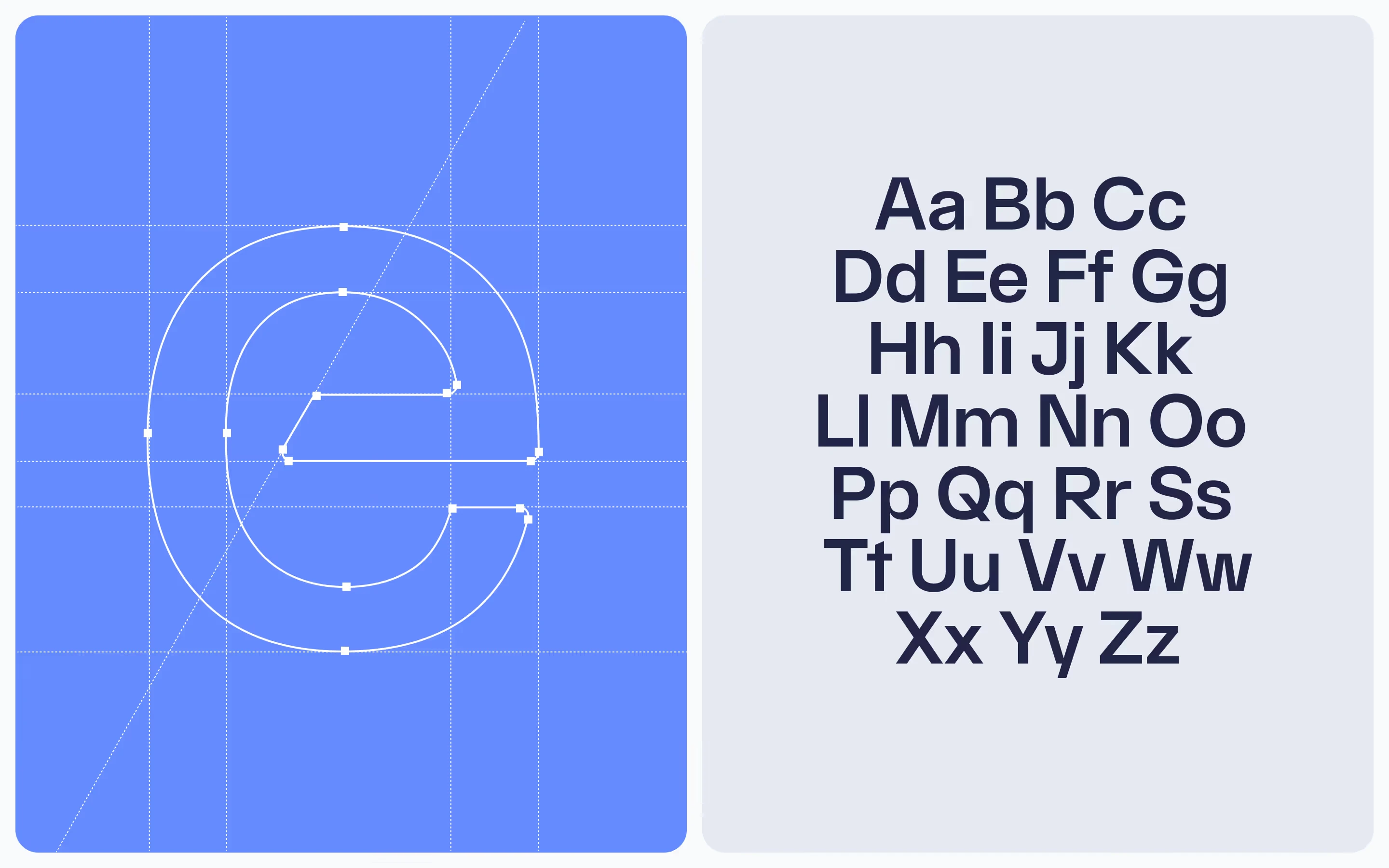 Fireblocks typeface specimen and the constructed triangle mark