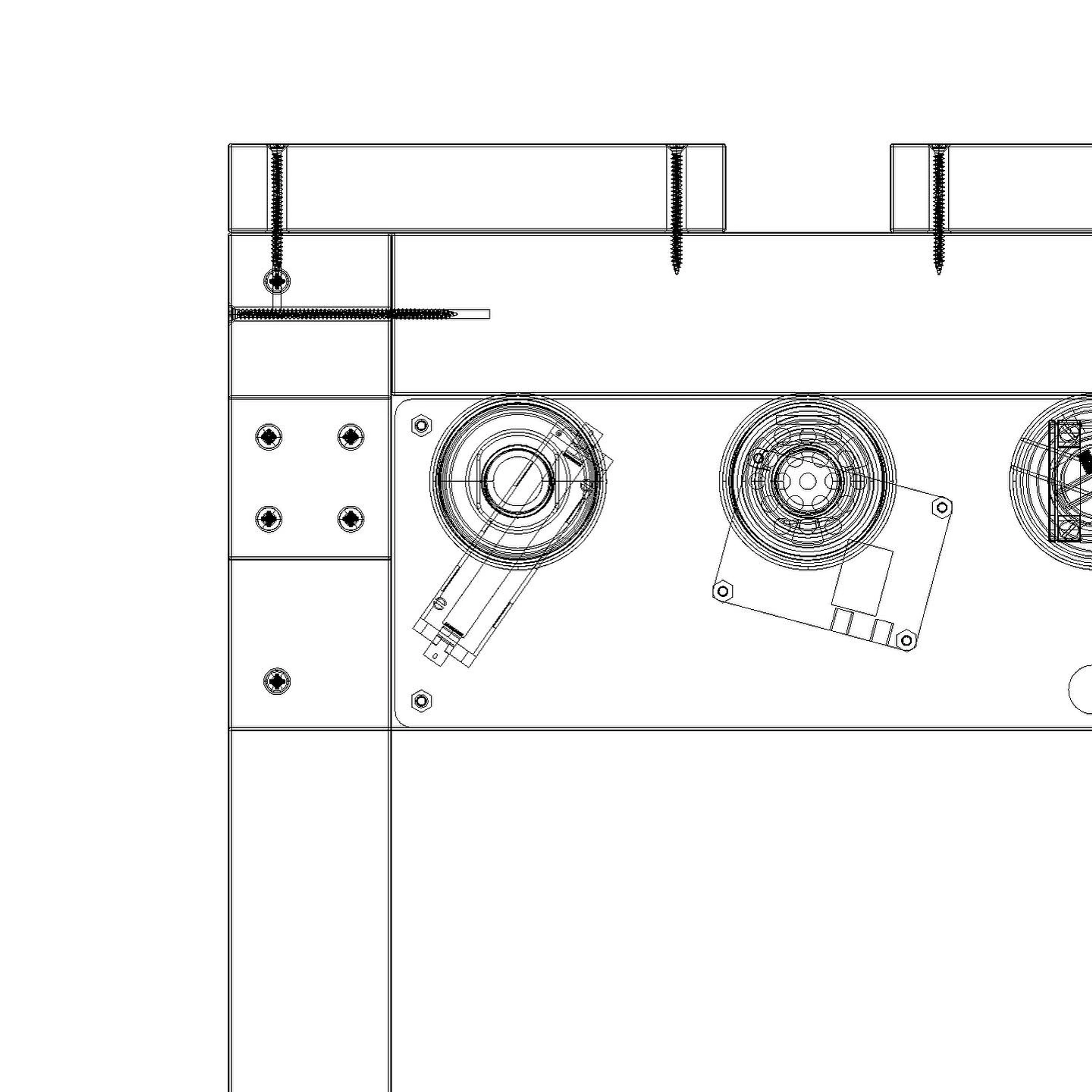 A technical drawing of the control layout