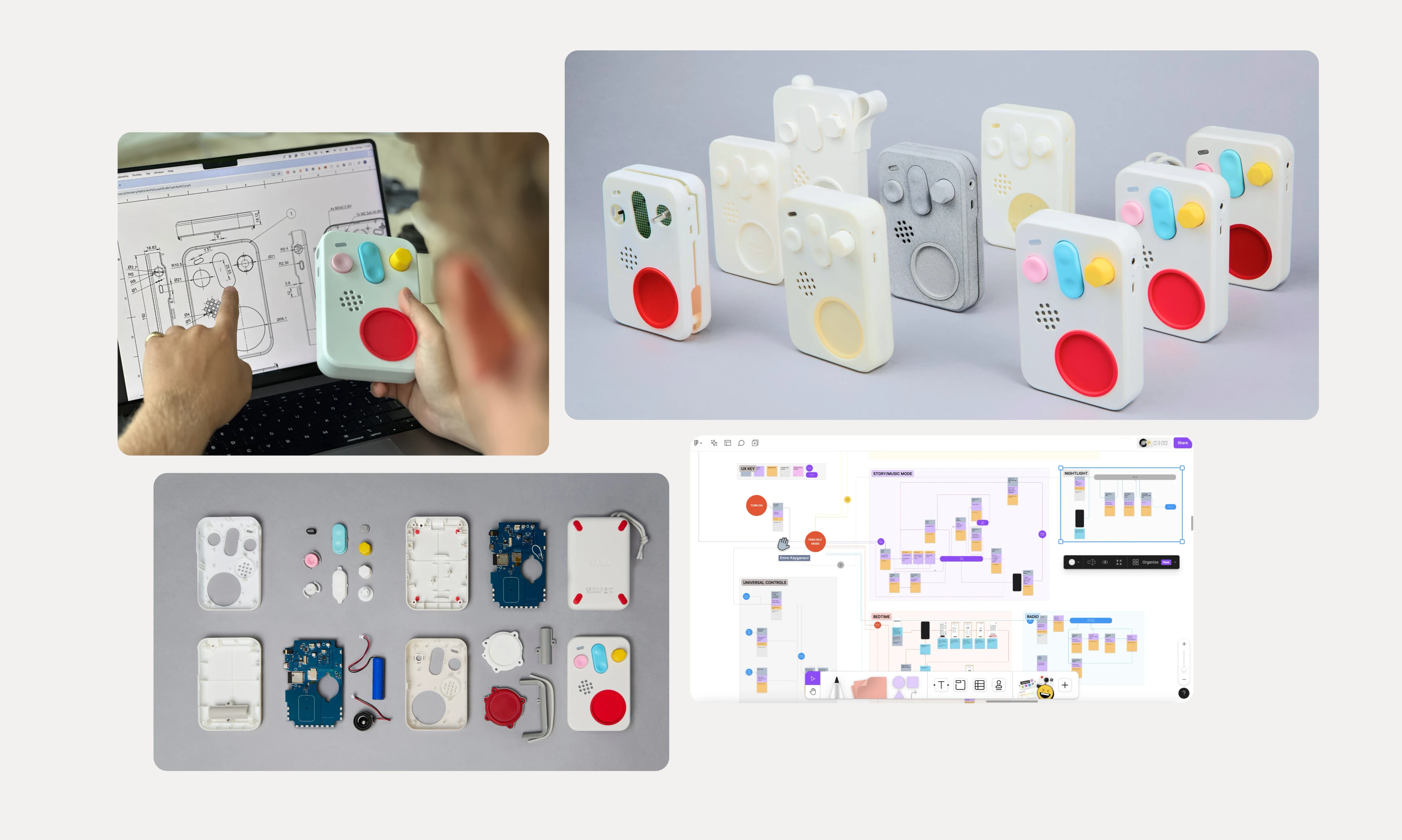 FABA+ speaker design process: sketches, prototypes and internal layout