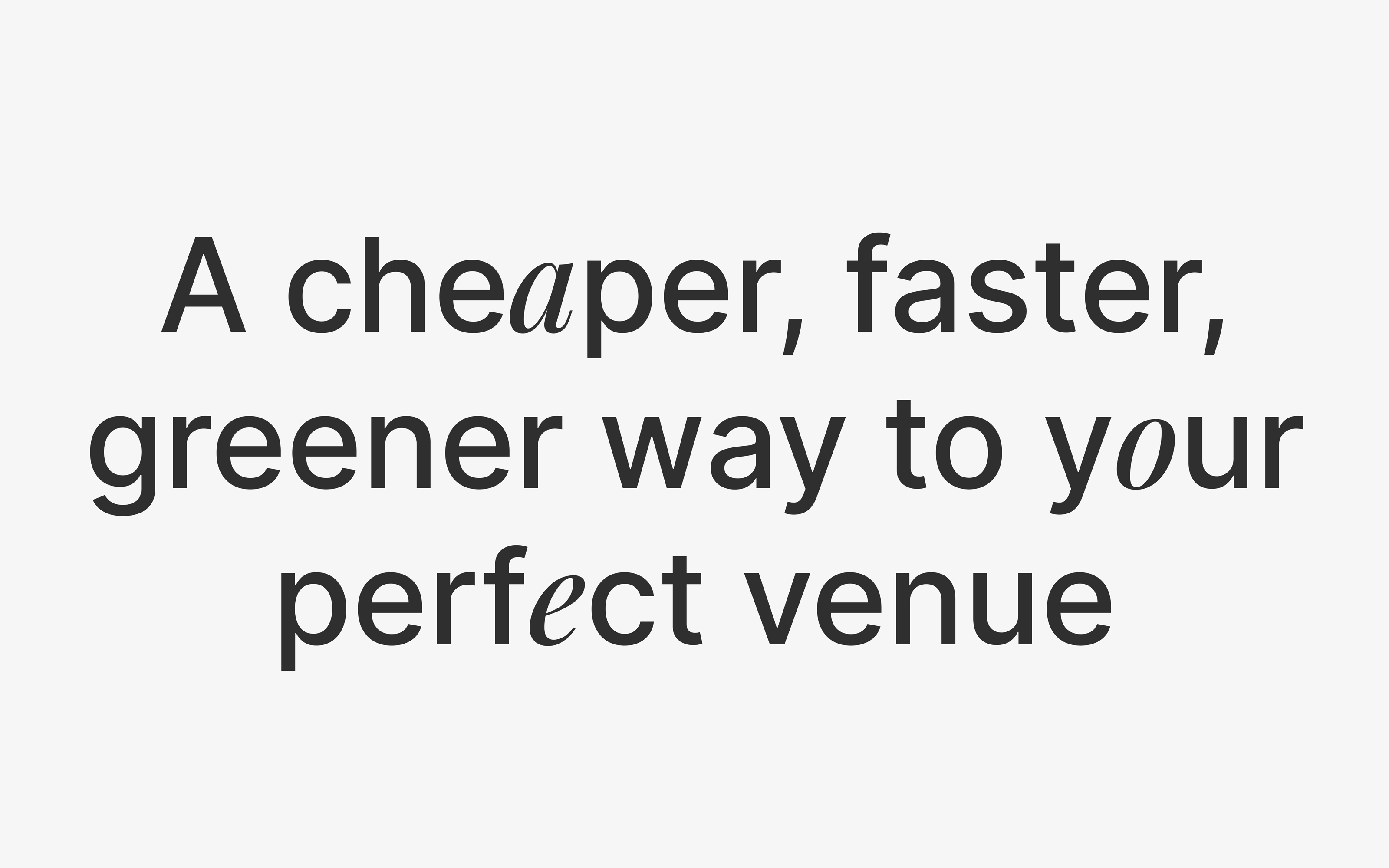 The feeel brand line animating: a cheaper, faster, greener way to your perfect venue